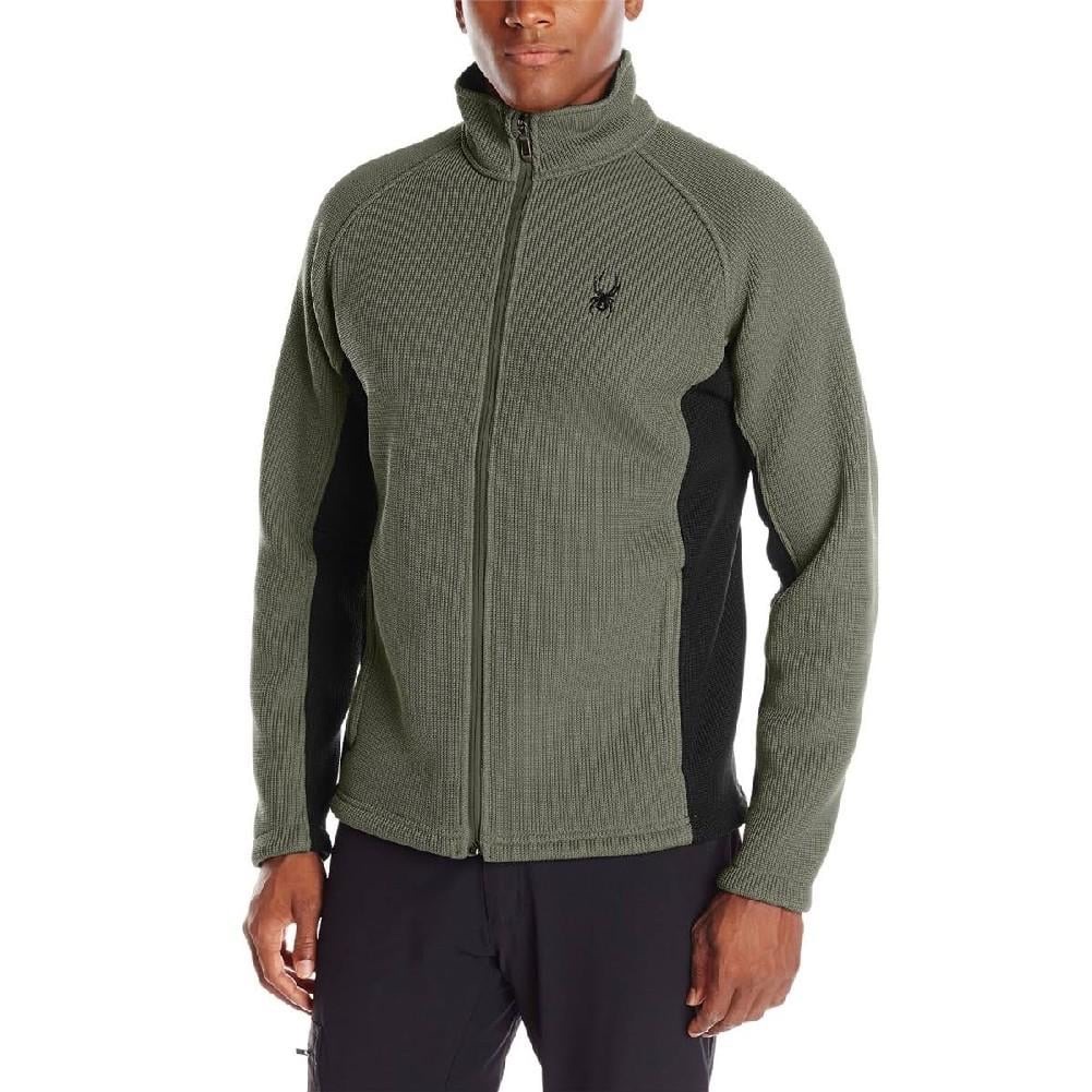 Spyder Men’s Green & Black Foremost Full Zip Fleece Sweater Size Large